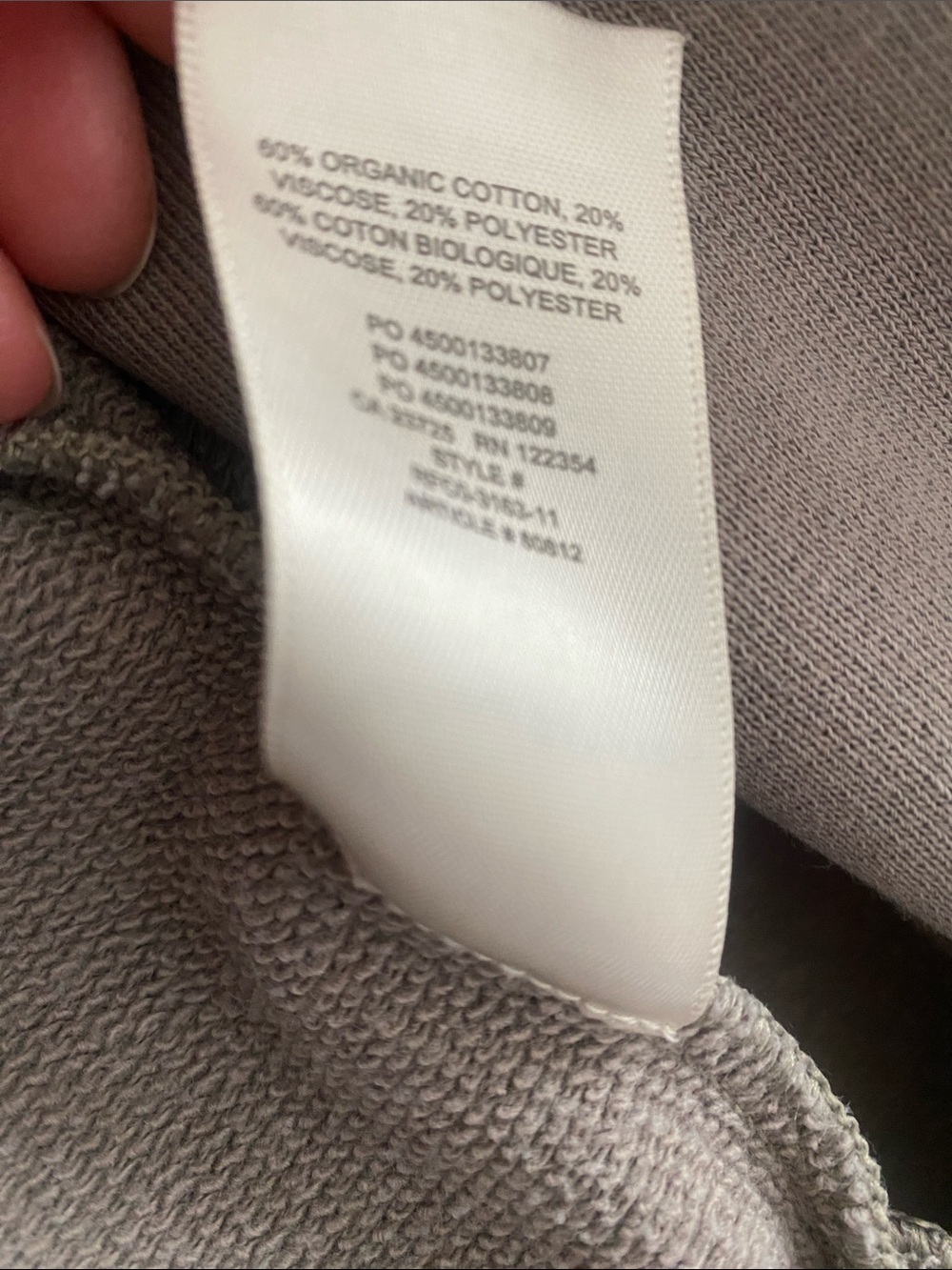 Babaton Organic Cotton Blend Drape Front Cardigan | Taupe Grey | S/M - Picture 4 of 6